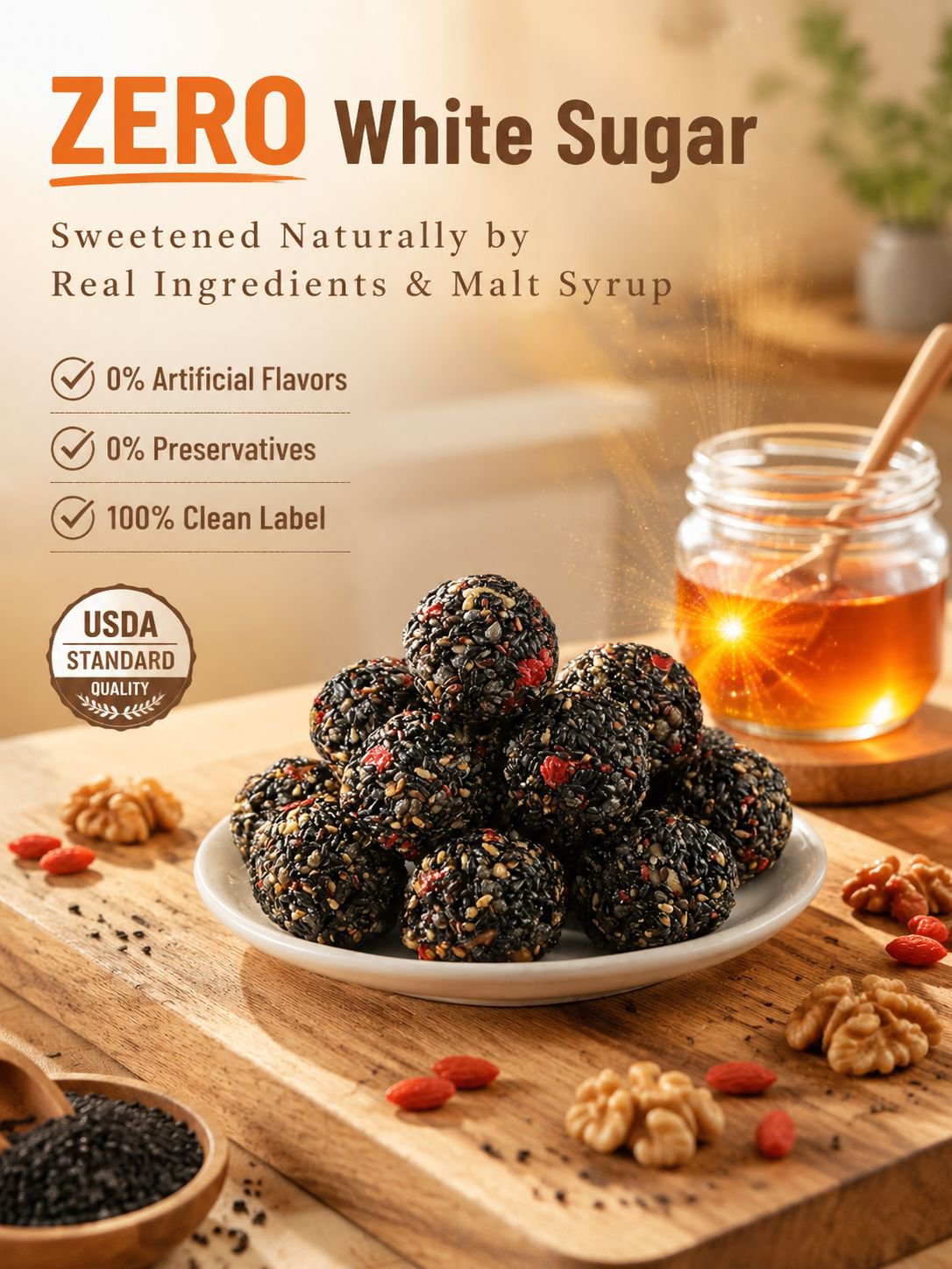 Black Sesame Walnut Date Bites-Will