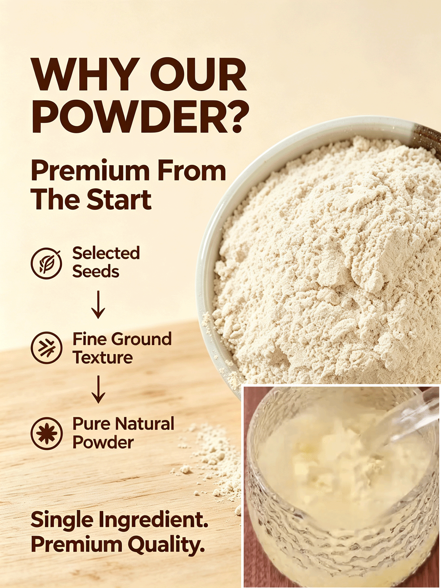 🍈 Premium Seed Powder Blend | Smooth Taste, Easy Nutrition-Will